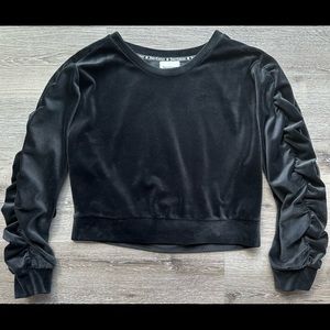 JUICY COUTURE BLACK SUEDE SWEATER